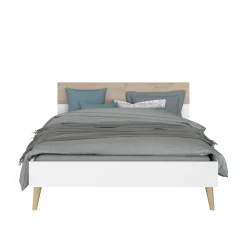 Schlafzimmerset Hardy | Doppelbett, Nachttisch | Eiche Weiß Design