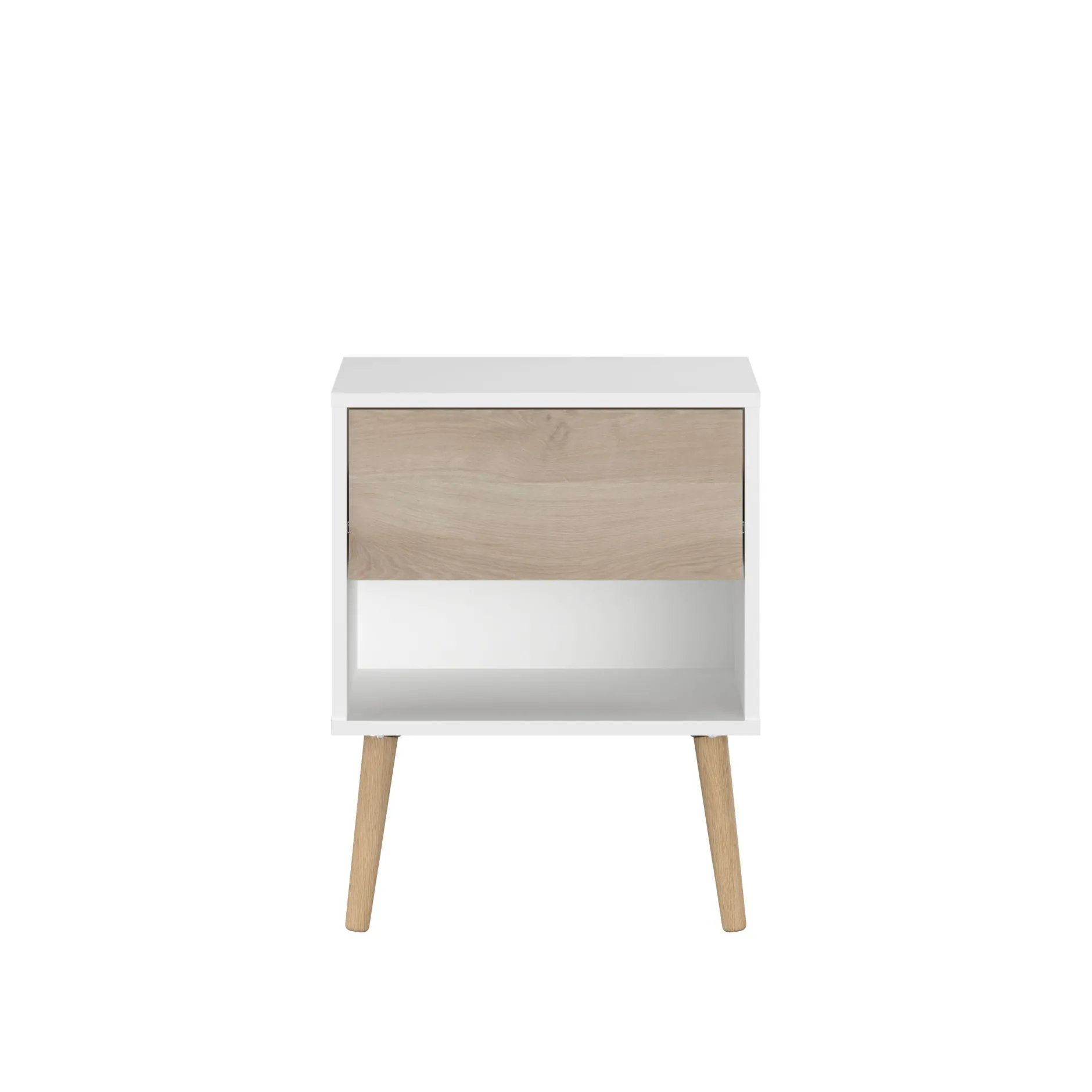 Schlafzimmerset Hardy | Doppelbett, Nachttisch | Eiche Weiß Design