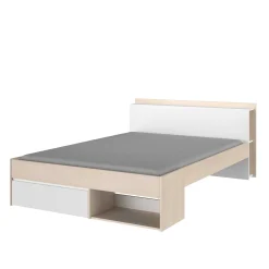 Schlafzimmer-Set Most | Doppelbett mit Stauraum, Kleiderschrank