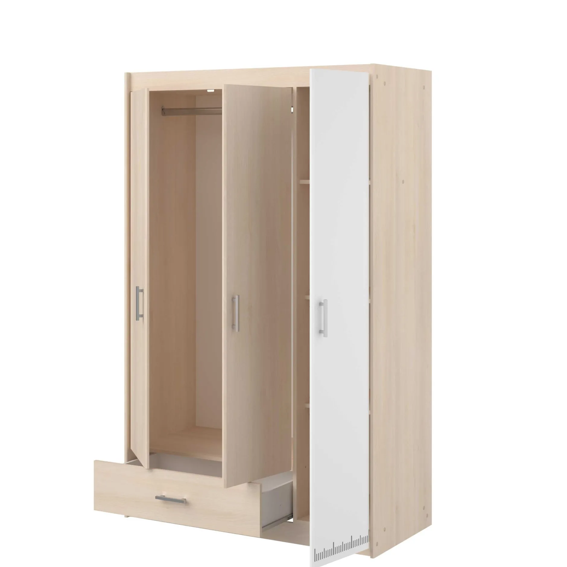 Schlafzimmer-Set Most | Doppelbett mit Stauraum, Kleiderschrank, Schreibtisch