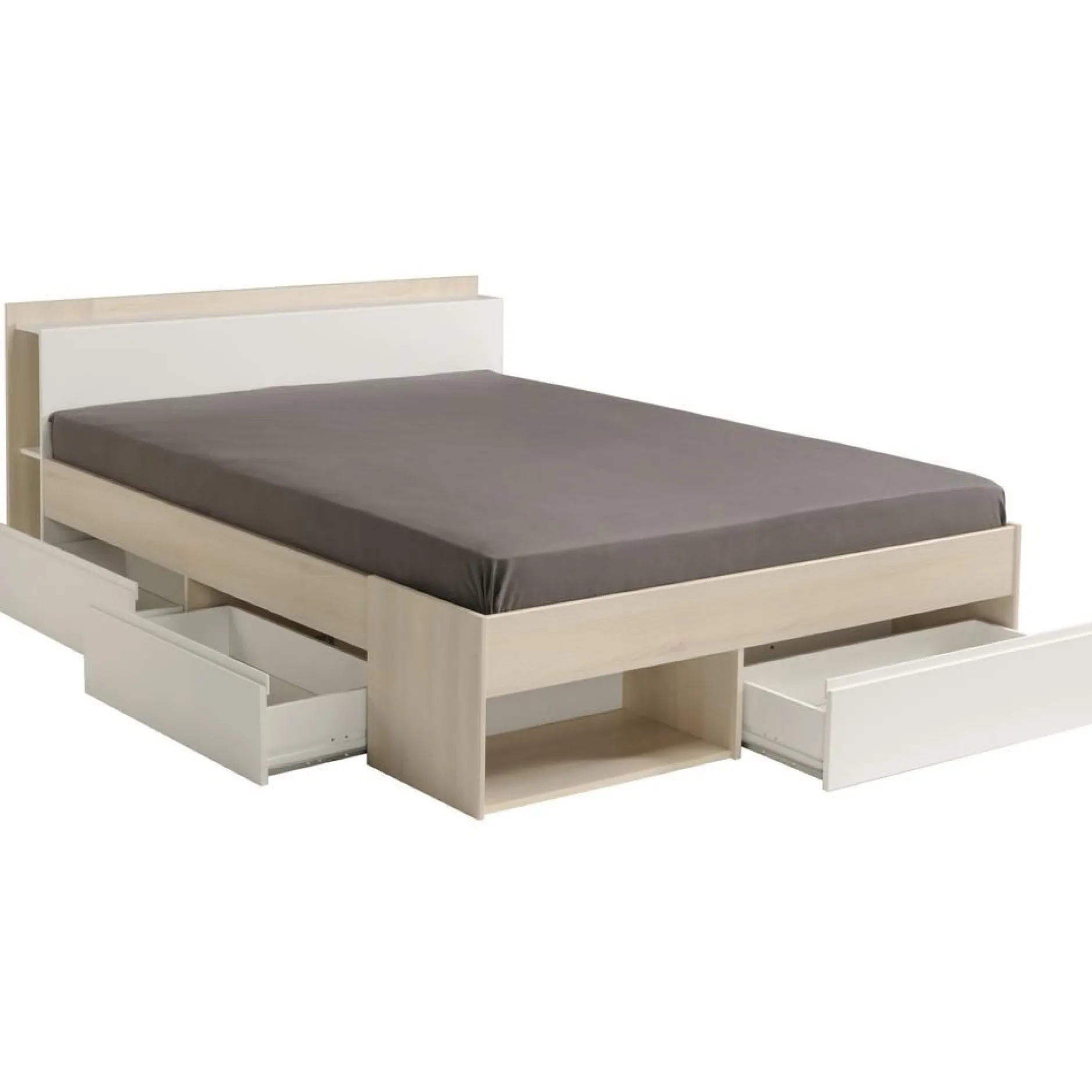 Schlafzimmer-Set Most | Doppelbett, Kleiderschrank, Schreibtisch