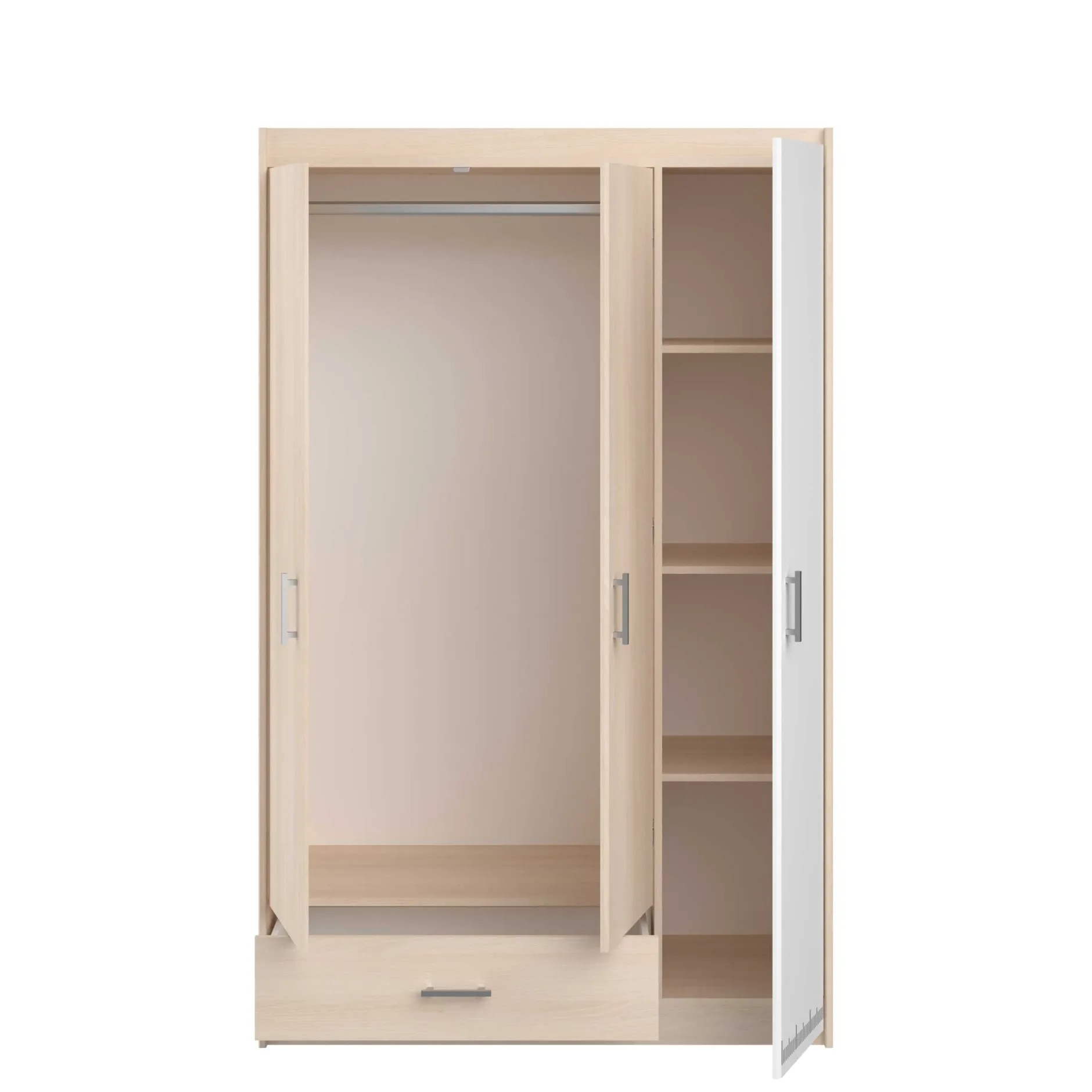 Schlafzimmer-Set Most | Doppelbett, Kleiderschrank, Schreibtisch