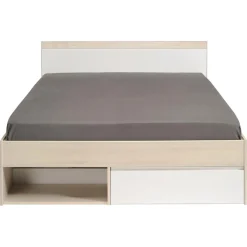 Schlafzimmer-Set Most | Doppelbett mit Stauraum, Kleiderschrank, Schreibtisch, Kommode