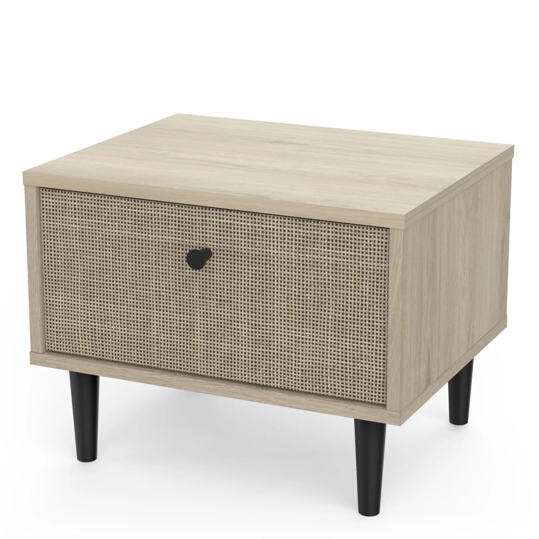 Schlafzimmerset Sayuri | Doppelbett, Nachttisch, Kleiderschrank, Kommode | Kronberg Oak Design