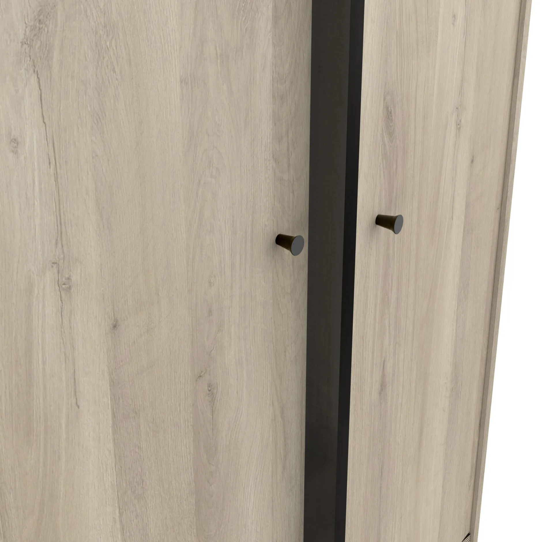 Schlafzimmerset Sayuri | Doppelbett, Nachttisch, Kleiderschrank, Kommode | Kronberg Oak Design