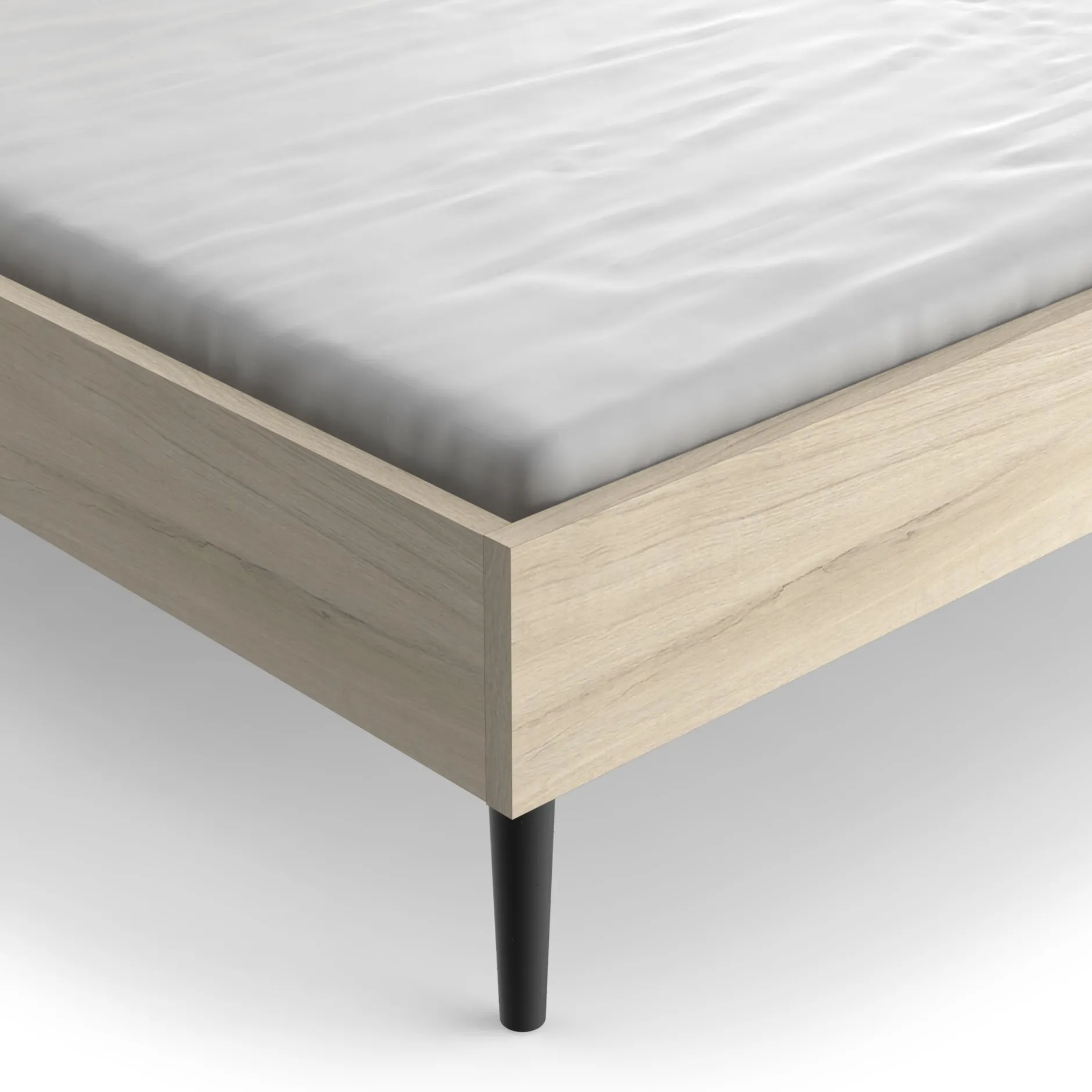 Schlafzimmerset Sayuri | Doppelbett, Nachttisch, Kleiderschrank | Kronberg Oak Design