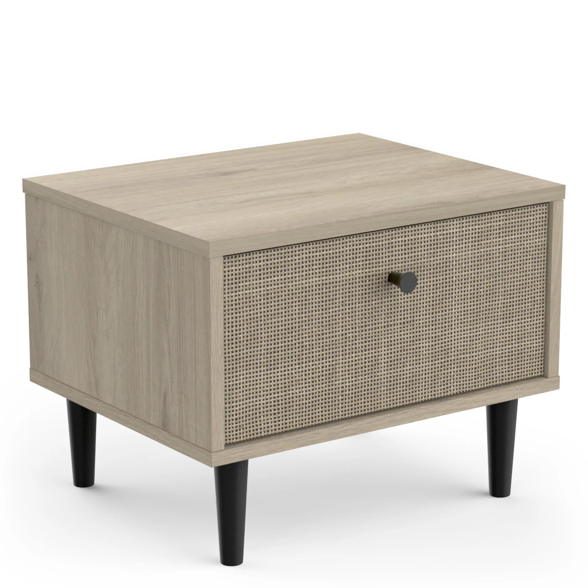 Schlafzimmerset Sayuri | Doppelbett, Nachttisch, Kleiderschrank | Kronberg Oak Design