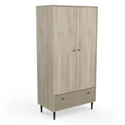 Schlafzimmerset Sayuri | Doppelbett, Nachttisch, Kleiderschrank | Kronberg Oak Design
