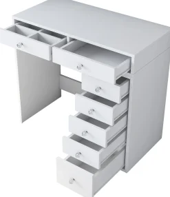 Schminktisch BJ108 - 100% MELAMINE - Weiß - 90 x 81,6 x 44,5 cm