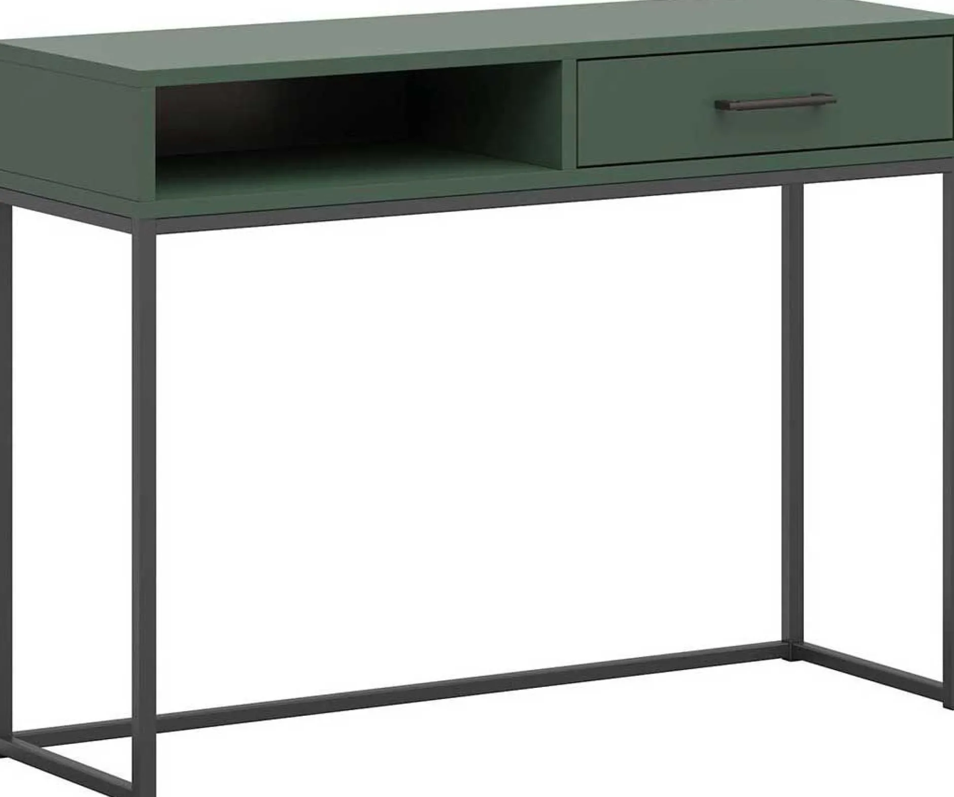Schminktisch Lisanne 107cm, 1 Schublade - dunkelgrün
