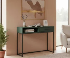 Schminktisch Lisanne 107cm, 1 Schublade - dunkelgrün