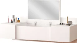 Schminktisch Zakkum - 100% MELAMINE - Weiß - 100 x 33 x 39,1 cm