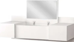 Schminktisch Zakkum - 100% MELAMINE - Weiß - 100 x 33 x 39,1 cm