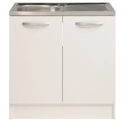 Schrank Spring 80 cm ohne Waschbecken - 2 Türen - weiß