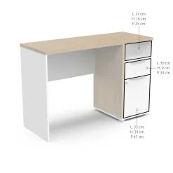 Schreibtisch Access | 116,7 x 44,9 x 77,4 | Weiß