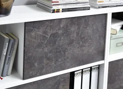 Schreibtisch Aldo 158cm - grau/basalt