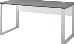 Schreibtisch Aldo 158cm - grau/basalt