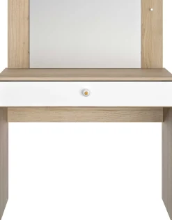 Schreibtisch/Ankleidetisch Under - 94x44x121cm - mit Schublade - Sonoma Eiche/Weiß