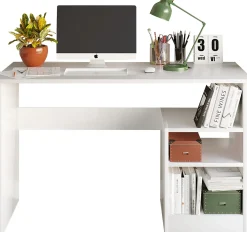Schreibtisch Bahar - 100% MELAMINE - Weiß - 120 x 74 x 50 cm