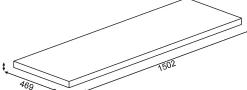 Schreibtisch Beau - 200x47x76cm - mit Ablagefläche - weiß