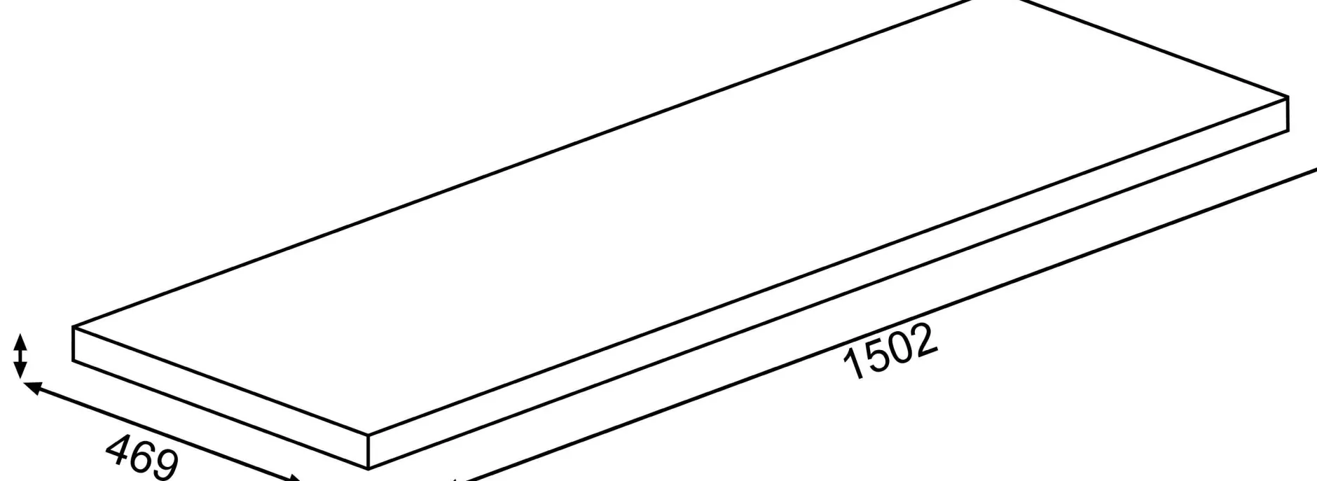 Schreibtisch Beau - 200x47x76cm - mit Ablagefläche - weiß