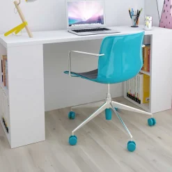 Schreibtisch Beau - 200x47x76cm - mit Ablagefläche - weiß