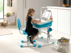 Schreibtisch Comfortline 301 mit kippbarer Tischplatte - blau