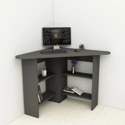 Schreibtisch Corner - 100% MELAMINE - Anthrazit - 80 x 73,8 x 80 cm