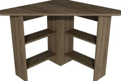 Schreibtisch Corner - 100% MELAMINE - Nussbaum - 80 x 73,8 x 80 cm