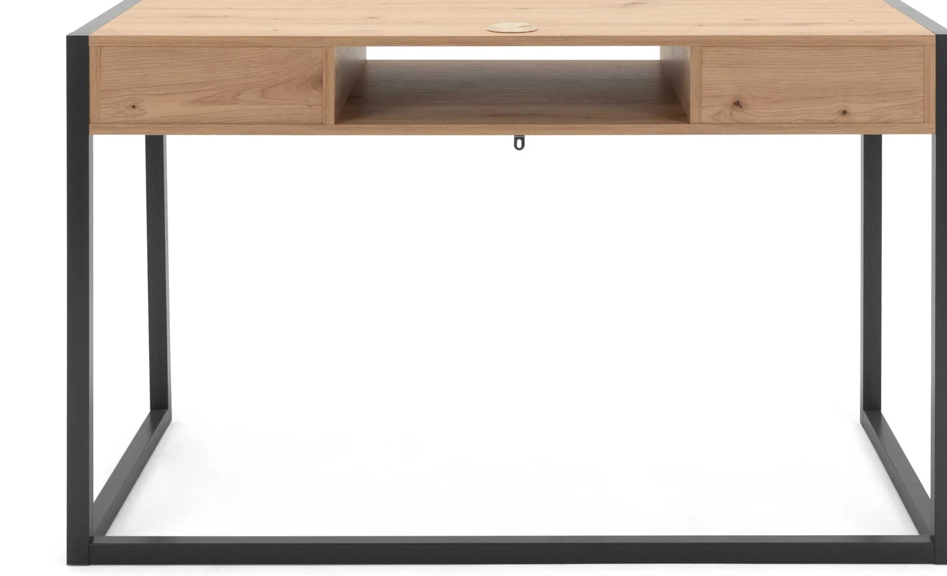 Schreibtisch Damon 120cm 2 Schubladen - Eiche/anthrazit