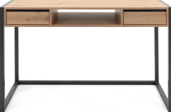 Schreibtisch Damon 120cm 2 Schubladen - Eiche/anthrazit
