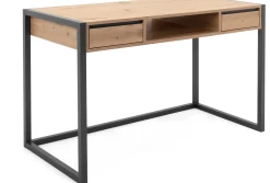 Schreibtisch Damon 120cm 2 Schubladen - Eiche/anthrazit