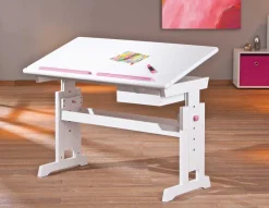 Schreibtisch Dana mit kippbarer Tischplatte - Blau/Rosa