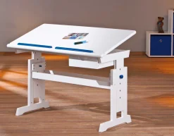 Schreibtisch Dana mit kippbarer Tischplatte - Blau/Rosa