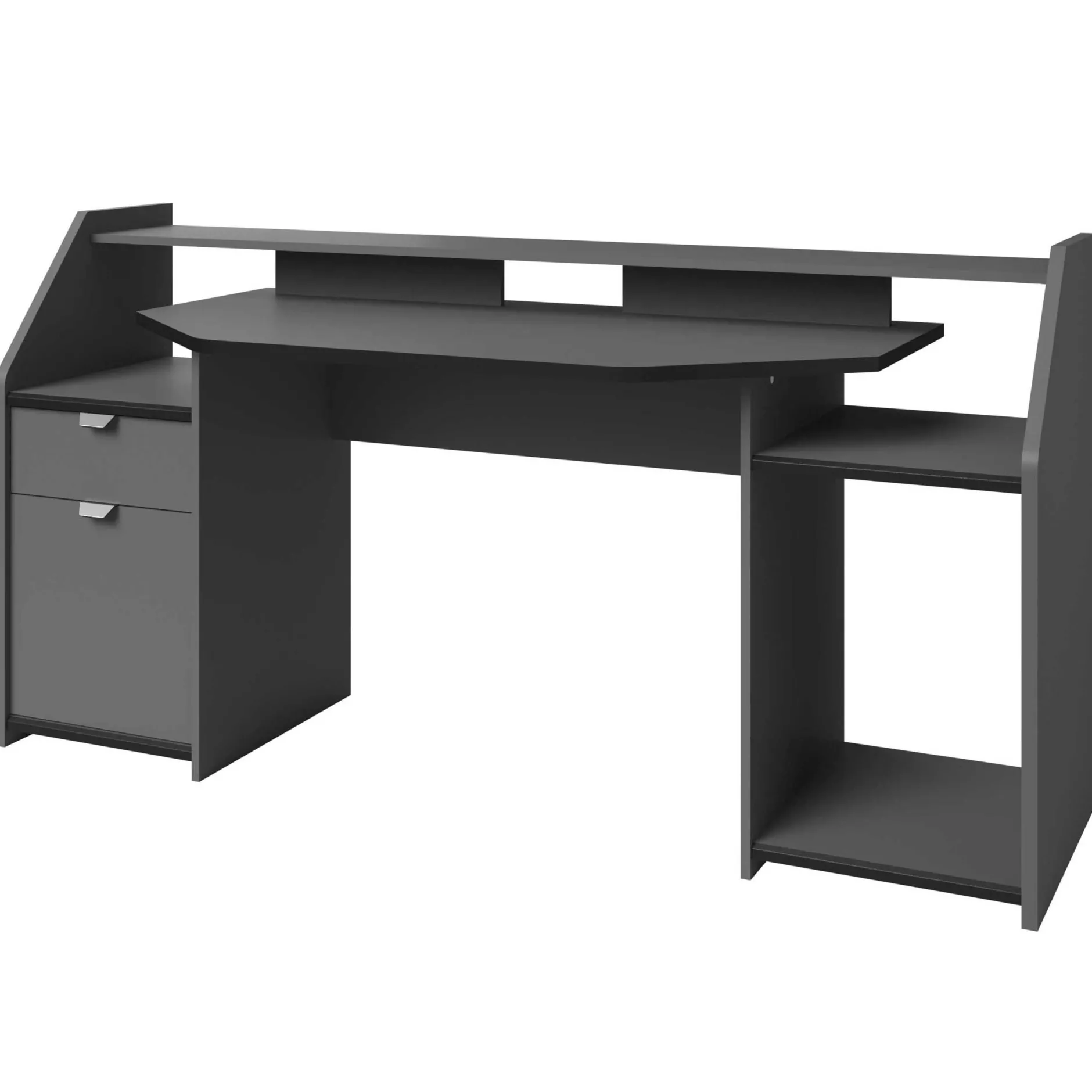 Schreibtisch-Gaming mit LED-Streifen