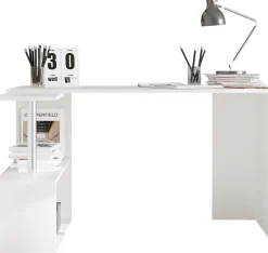 Schreibtisch Gelincik - 100% MELAMINE - Weiß - 130 x 74 x 94 cm