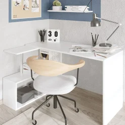 Schreibtisch Gelincik - 100% MELAMINE - Weiß - 130 x 74 x 94 cm