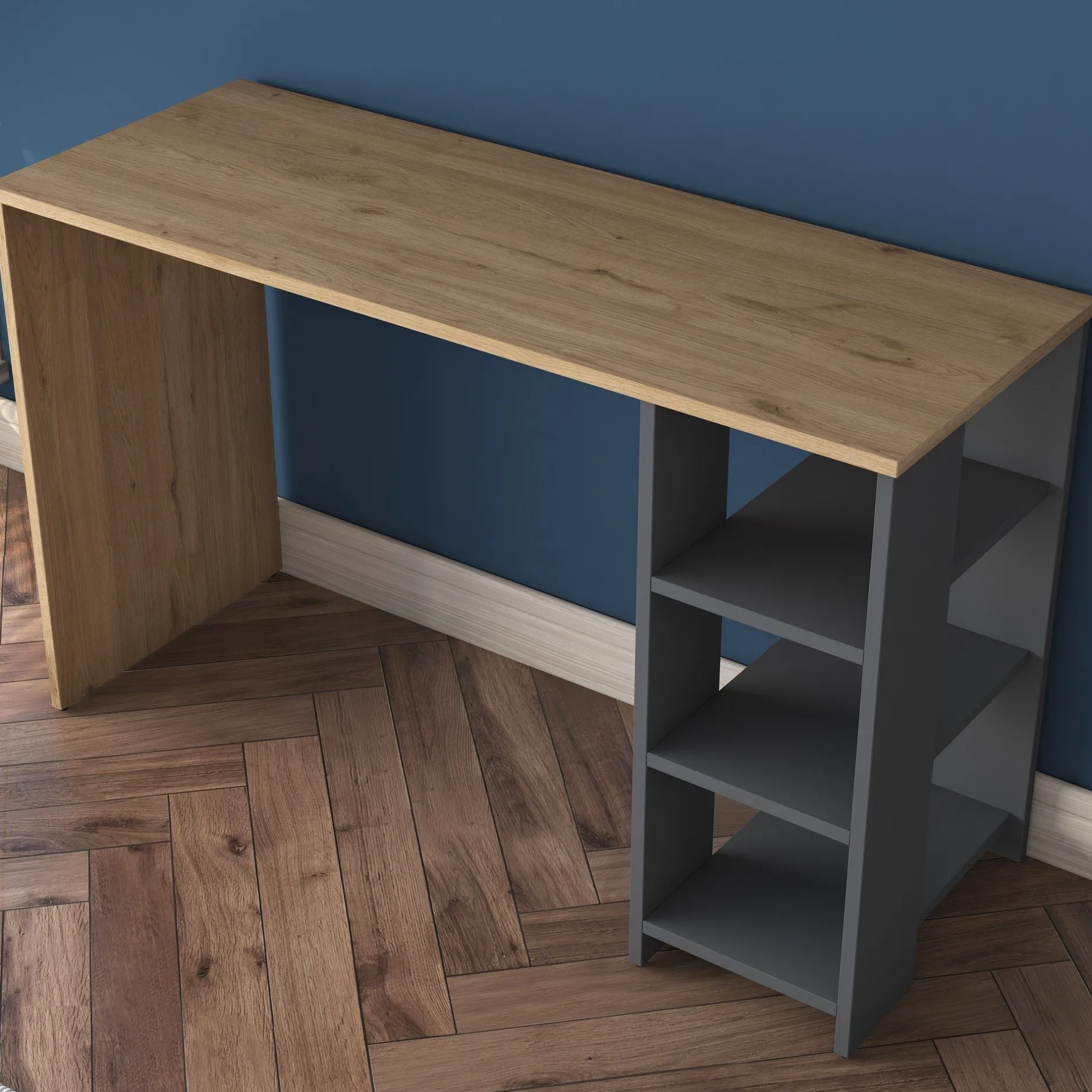Schreibtisch HA108 - 100% MELAMINE - Nussbaum - 120 x 73,8 x 45 cm