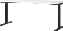Schreibtisch Hermoso | 180 x 80 x 72-120 cm | elektrisch verstellbar | weiß-schwarzes Design