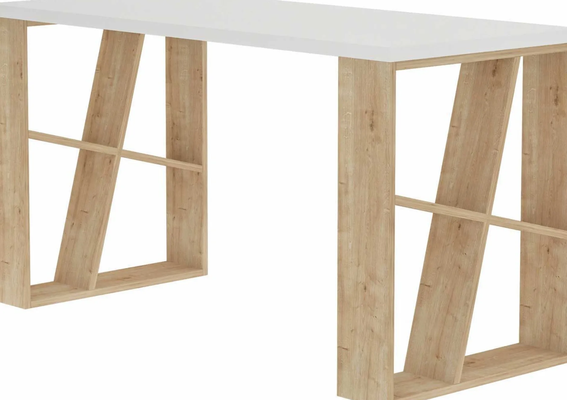 Schreibtisch Honey - 100% MELAMINE - Weiß - 140 x 75 x 60 cm