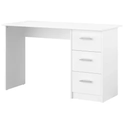 Schreibtisch Infinity 121cm mit Schubladen - weiß
