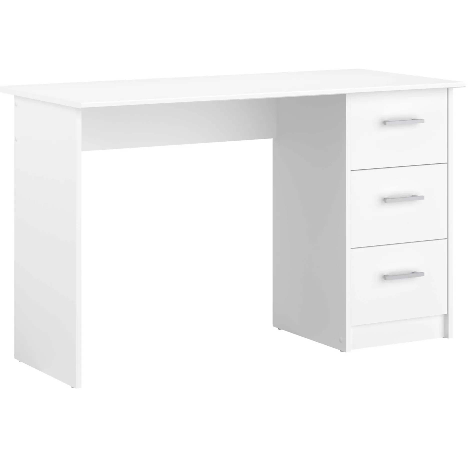 Schreibtisch Infinity 121cm mit Schubladen - weiß