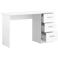 Schreibtisch Infinity 121cm mit Schubladen - weiß