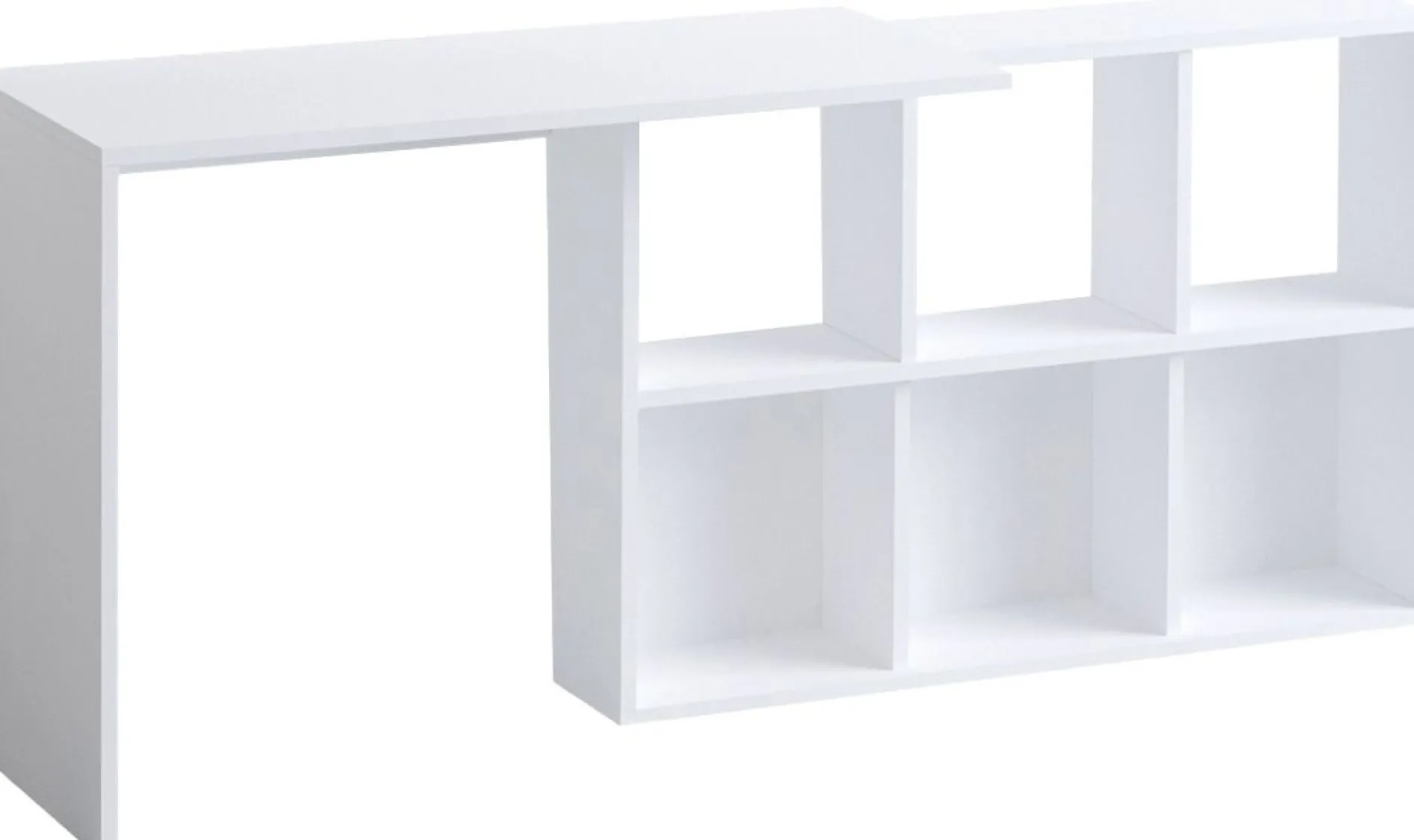 Schreibtisch Jack - 100% MELAMINE - Weiß - 74 x 145 x 45 cm