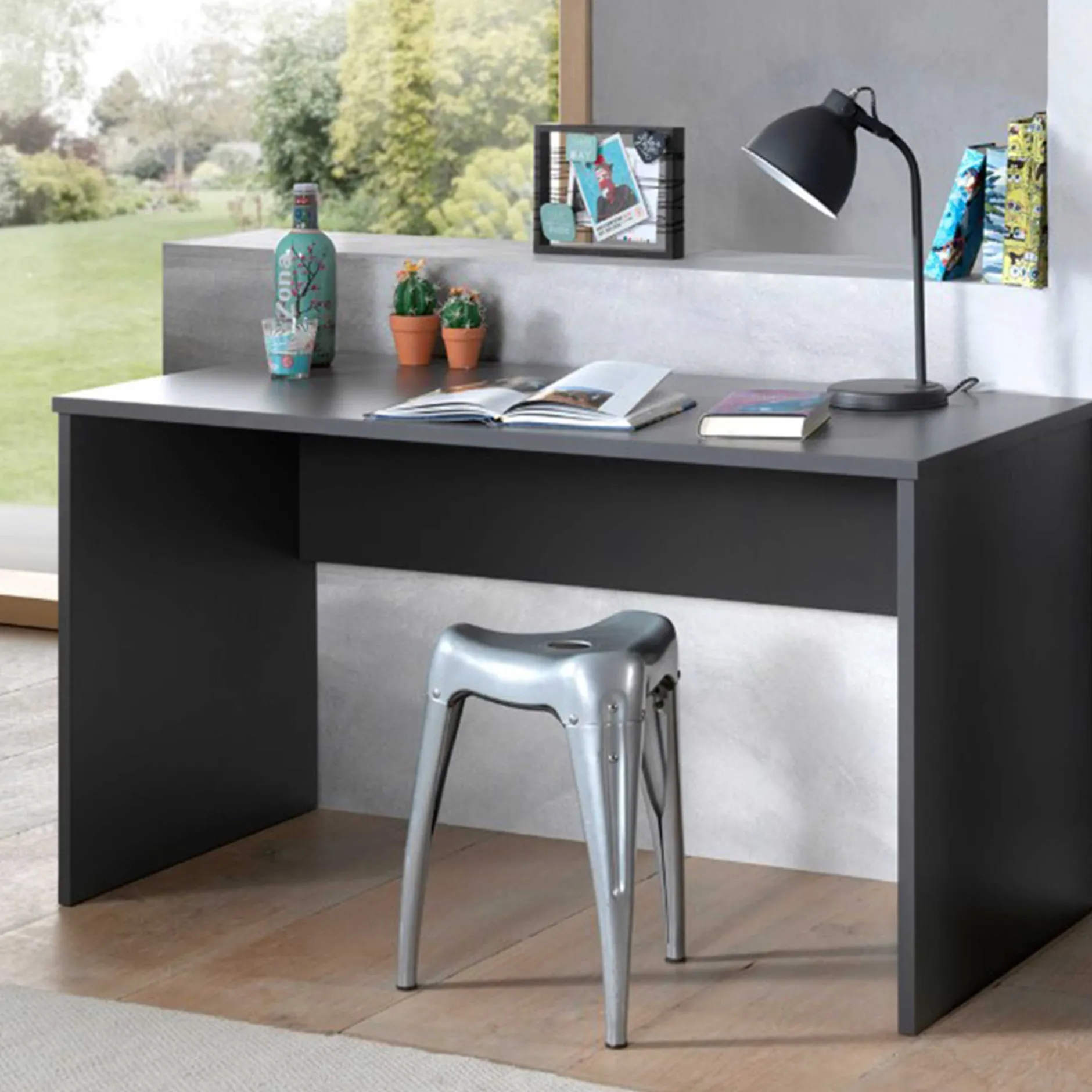 Schreibtisch London 140cm - anthrazit