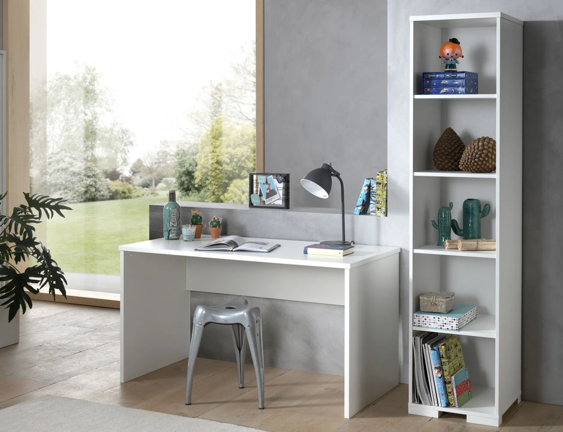 Schreibtisch London 140cm - weiß
