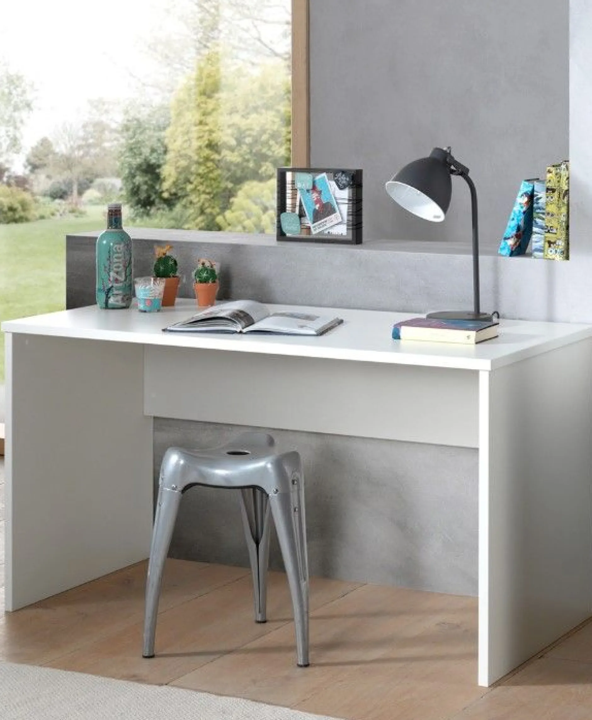 Schreibtisch London 140cm - weiß