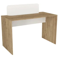 Schreibtisch Maris - 120x60x98cm - mit Stauraum - Eiche Dekor/Weiß