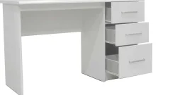 Schreibtisch Mateo 121x60x75cm mit drei Schubladen - weiß
