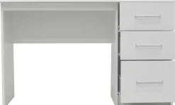 Schreibtisch Mateo 121x60x75cm mit drei Schubladen - weiß